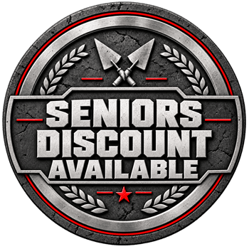 Seniors Discount Available badge